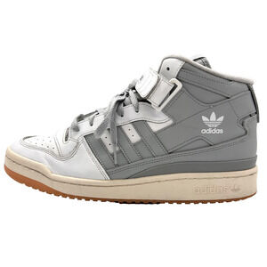 Adidas Forum Mid Shoes Mens Size 11.5 Gray White Strap High Top Sneakers 035004
